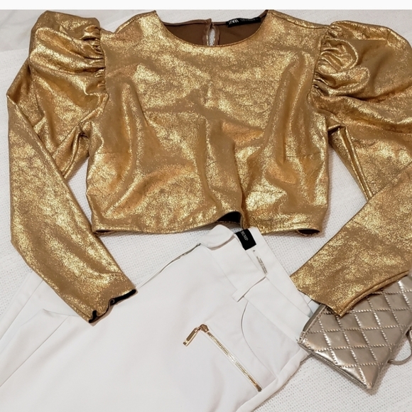 Zara Gold top - Picture 1 of 3
